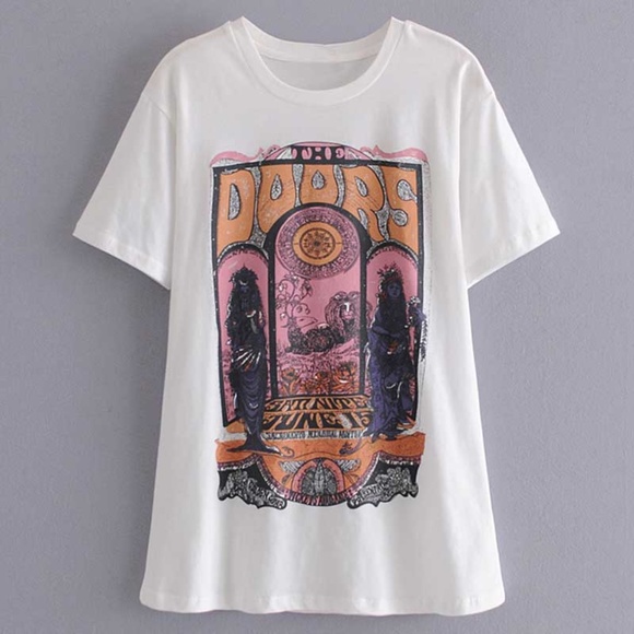 Black the doors band concert graphic tee rock - Picture 5 of 10